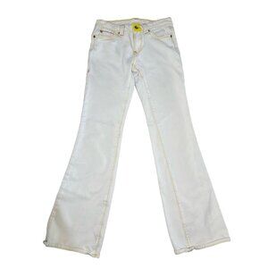 7 For All Mankind Bootcut Flare Jeans Womens 27 Beige Mid rise Western Cowgirl